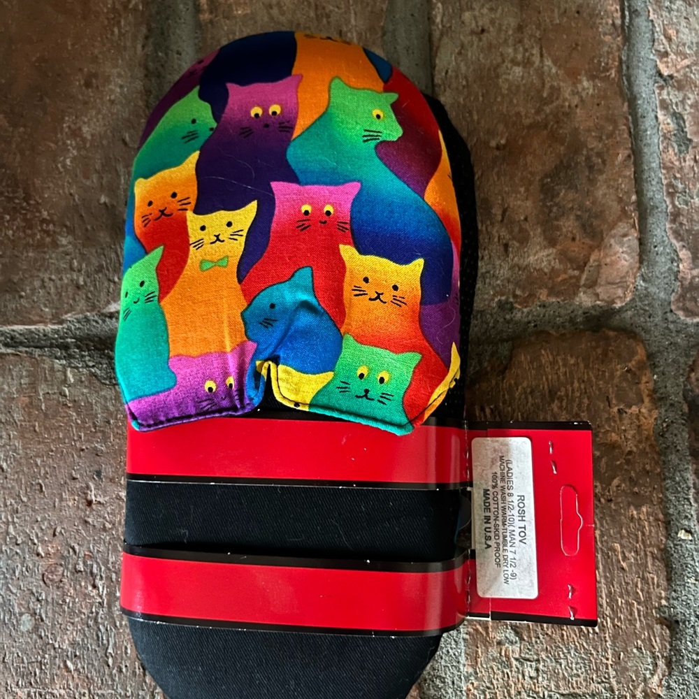 Cat Slippers Vintage Foot Spoilers Made In USA Size Large NWT